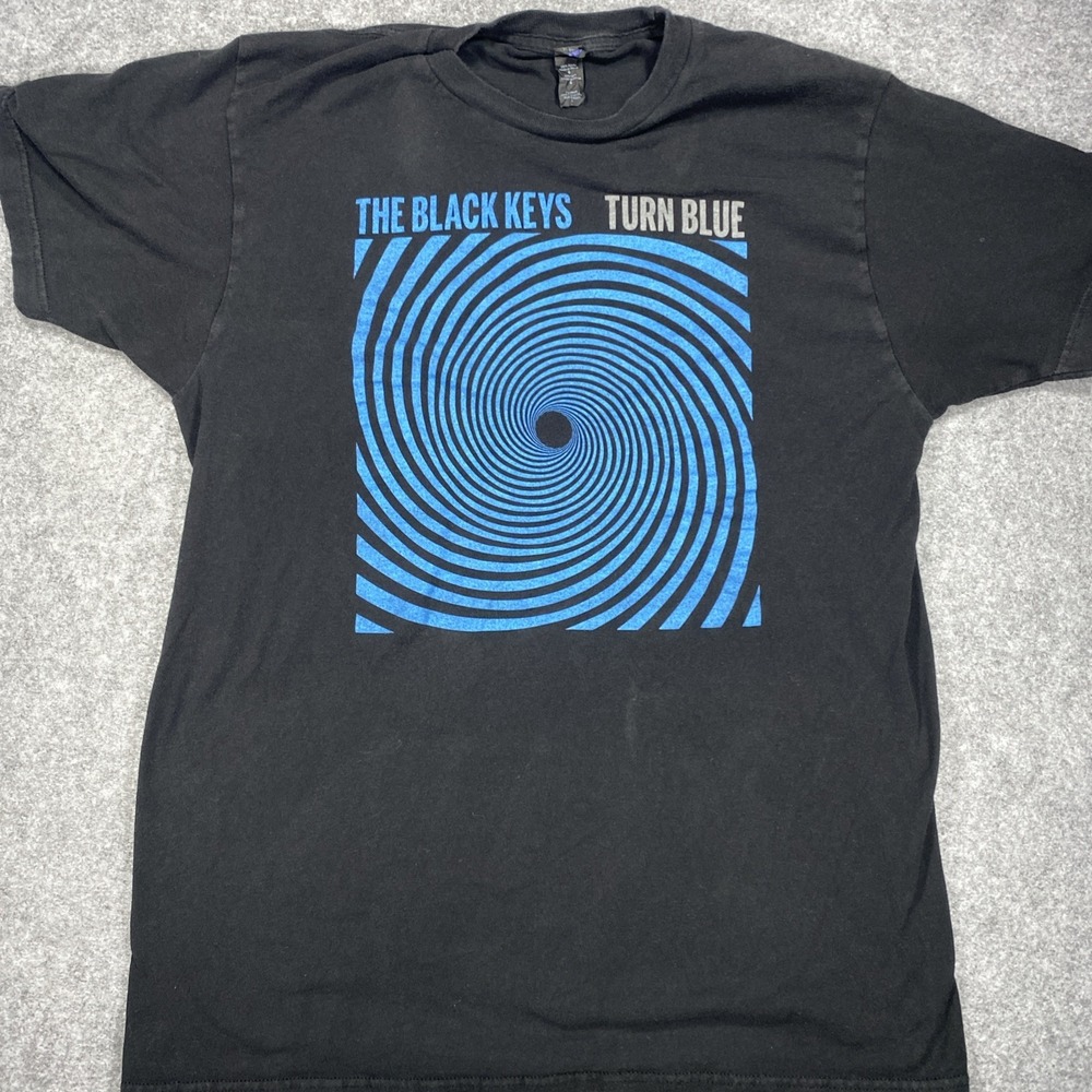 The Black Keys Turn Blue 2014 Album Tour Band Merch Double Sided Shirt Tultex L